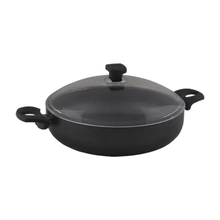 قابلمه کوتاه نچسب 30*7.5 سانتی متر 4.3 لیتر مشکی منچستر ریوالد 6504130-0411 | لوازم خانگی ایران