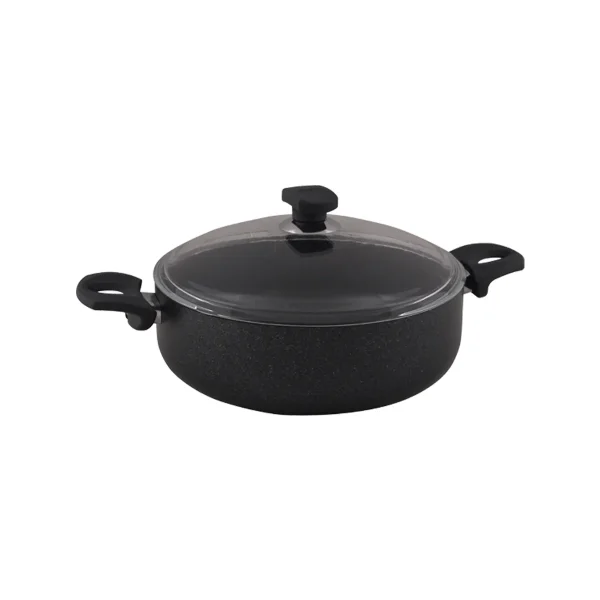 نیم قابلمه نچسب 28*9 سانتی متر 4.8 لیتر مشکی منچستر ریوالد 6506128-0411 | لوازم خانگی ایران