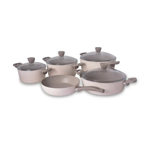 سرویس قابلمه 9 پارچه گرانیت کرم پریستون ریوالد 6501109-0315 | لوازم خانگی ایران