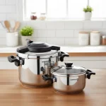 زودپز دوقلو 7.0 + 5.0 لیتر استیل براق آلیسا کرکماز 178 | لوازم خانگی ایران