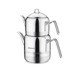 کتری و قوری 2.0 + 4.4 لیتر استیل براق لارگو کرکماز 114 | لوازم خانگی ایران