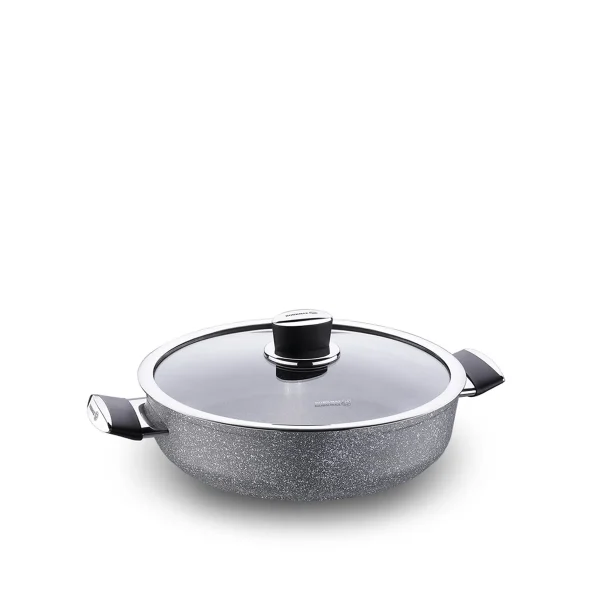 قابلمه کوتاه نچسب 26*7 سانتی متر 3.5 لیتر طوسی پالما کرکماز 3906 | لوازم خانگی ایران