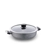 قابلمه کوتاه نچسب 28*7.5 سانتی متر 4.0 لیتر طوسی پالما کرکماز 3907 | لوازم خانگی ایران