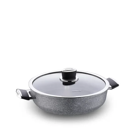 قابلمه کوتاه نچسب 28*7.5 سانتی متر 4.0 لیتر طوسی پالما کرکماز 3907 | لوازم خانگی ایران