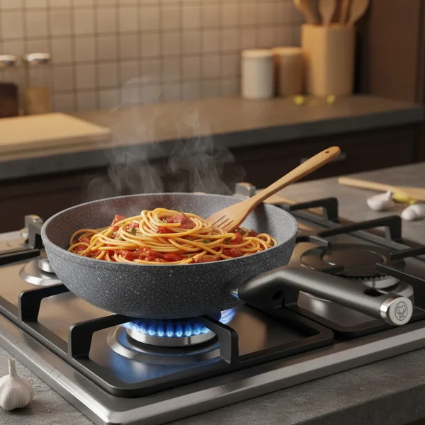 تابه وک نچسب 28*8.5 سانتی متر 4.5 لیتر طوسی پالما کرکماز 3915 | لوازم خانگی ایران