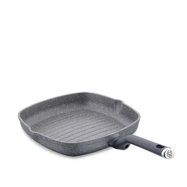 تابه گریل مربع 28*28 سانتی متر 3.0 لیتر طوسی پالما کرکماز 3916 | لوازم خانگی ایران