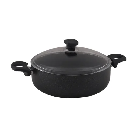 نیم قابلمه نچسب 32*10 سانتی متر 6.5 لیتر مشکی منچستر ریوالد 6506132-0411 | لوازم خانگی ایران