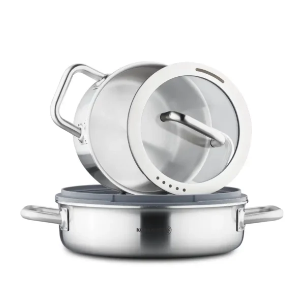 سرویس قابلمه 8 پارچه استیل مات آئورا کرکماز 2794 | لوازم خانگی ایران