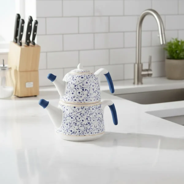 کتری و قوری 1.0 + 2.0 لیتر چینی بیرمینگام ریوالد 6724112-1133 | لوازم خانگی ایران