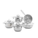 سرویس قابلمه 9 پارچه استیل براق لیورپول ریوالد 6801209-1021 | لوازم خانگی ایران