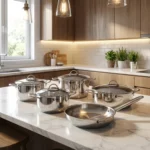 سرویس قابلمه 9 پارچه استیل براق لیورپول ریوالد 6801209-1021 | لوازم خانگی ایران