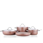 سرویس قابلمه 7 پارچه گرانیت موکایی لینیا کرکماز 2619-6 | لوازم خانگی ایران