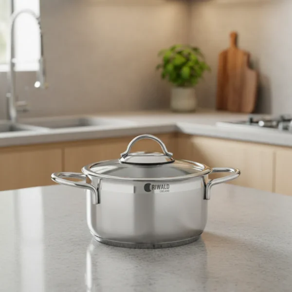 قابلمه 14*8 سانتی متر 1.25 لیتر استیل مات لیورپول ریوالد 6803214-1023 | لوازم خانگی ایران