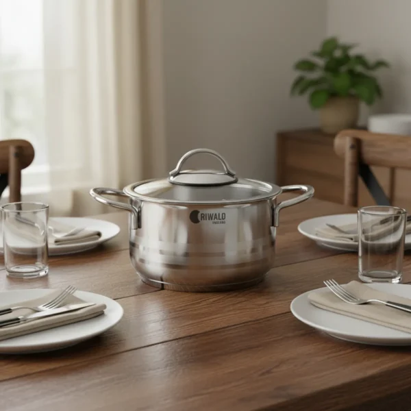 قابلمه 16*10 سانتی متر 1.75 لیتر استیل براق لیورپول ریوالد 6803216-1022 | لوازم خانگی ایران