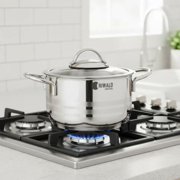 قابلمه 18*11 سانتی متر 2.15 لیتر استیل براق لیورپول ریوالد 6803218-1022 | لوازم خانگی ایران