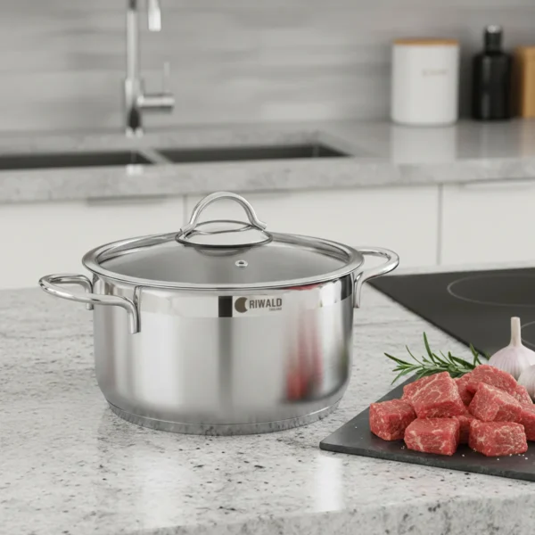 قابلمه 18*11 سانتی متر 2.15 لیتر استیل مات لیورپول ریوالد 6803218-1023 | لوازم خانگی ایران