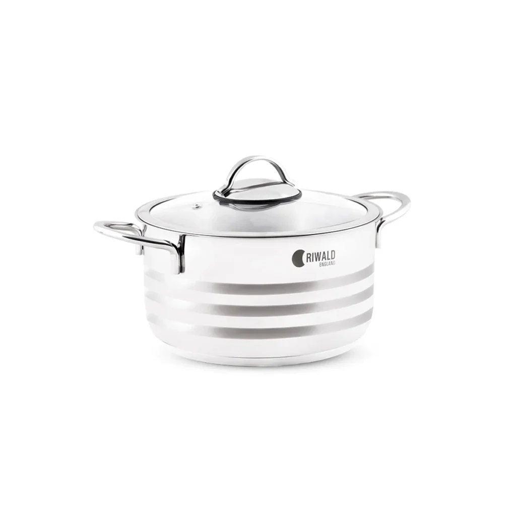 قابلمه 22*12 سانتی متر 4.8 لیتر استیل براق لیورپول ریوالد 6803222-1022 | لوازم خانگی ایران