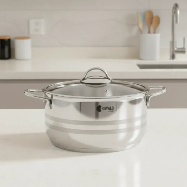 قابلمه 22*12 سانتی متر 4.8 لیتر استیل براق لیورپول ریوالد 6803222-1022 | لوازم خانگی ایران
