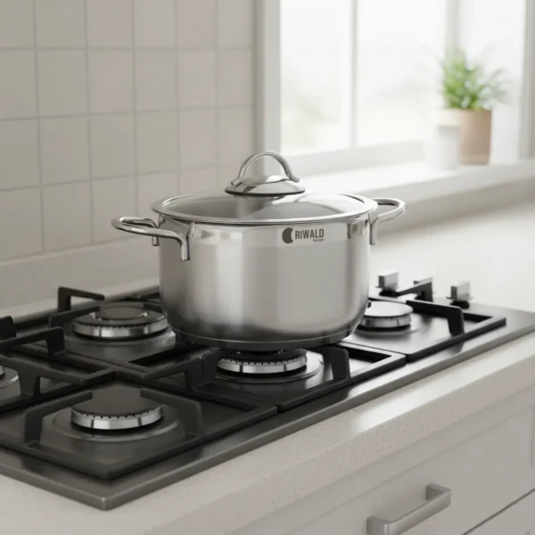 قابلمه 22*12 سانتی متر 4.8 لیتر استیل مات لیورپول ریوالد 6803222-1023 | لوازم خانگی ایران