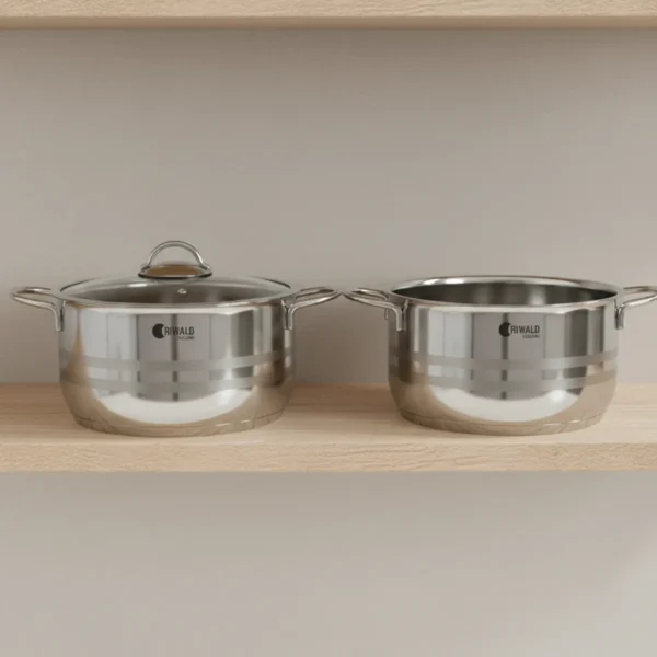 قابلمه 24*12.8 سانتی متر 5.25 لیتر استیل براق لیورپول ریوالد 6803224-1022 | لوازم خانگی ایران