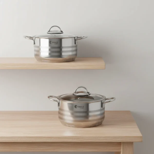 قابلمه 26*13.5 سانتی متر 6.3 لیتر استیل براق لیورپول ریوالد 6803226-1022 | لوازم خانگی ایران