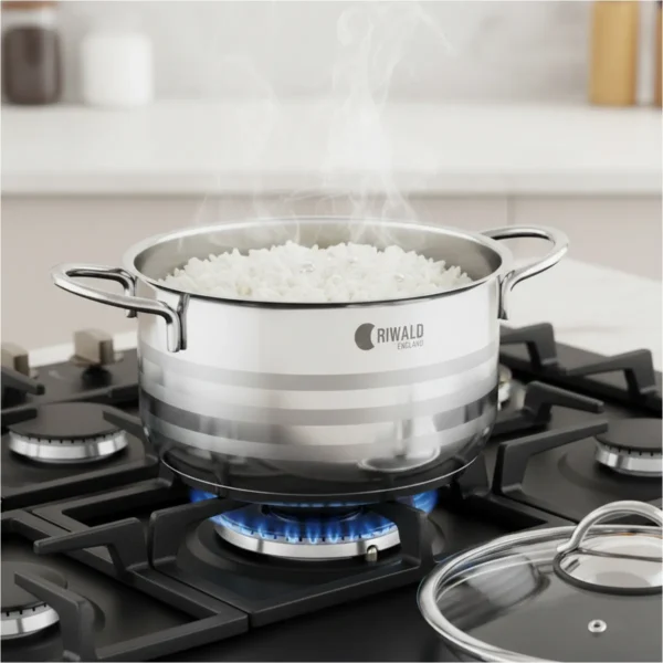 قابلمه 28*14 سانتی متر 7.5 لیتر استیل براق لیورپول ریوالد 6803228-1022 | لوازم خانگی ایران