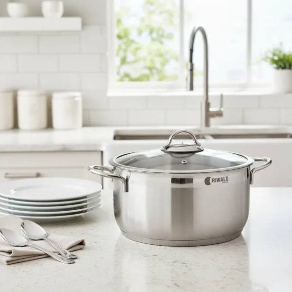 قابلمه 28*14 سانتی متر 7.5 لیتر استیل مات لیورپول ریوالد 6803228-1023 | لوازم خانگی ایران