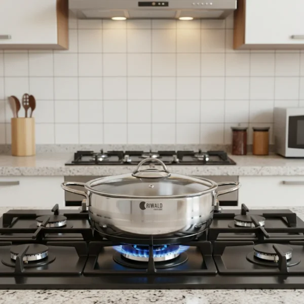 قابلمه کوتاه 24*7.8 سانتی متر 2.75 لیتر استیل براق لیورپول ریوالد 6804224-1022 | لوازم خانگی ایران