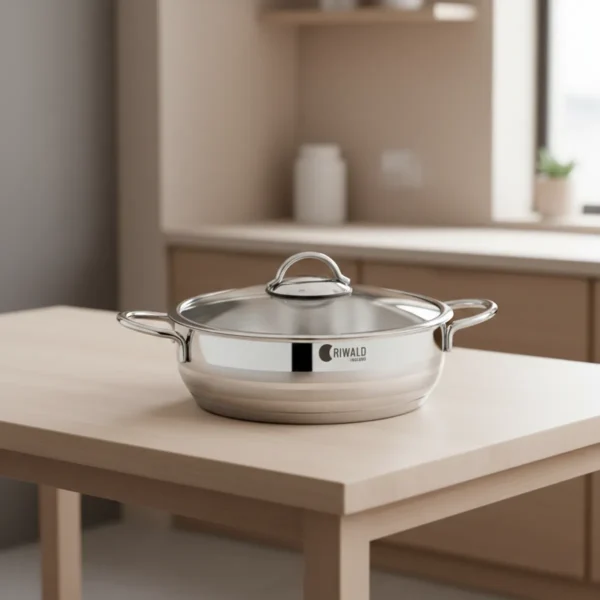 قابلمه کوتاه 26*8.2 سانتی متر 3.25 لیتر استیل براق لیورپول ریوالد 6804226-1022 | لوازم خانگی ایران