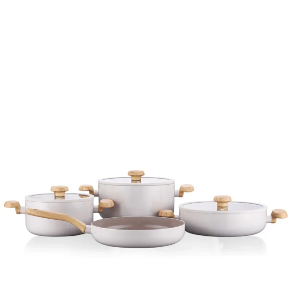 سرویس قابلمه 7 پارچه سرامیک وانیلی میا کرکماز 3851-1 | لوازم خانگی ایران