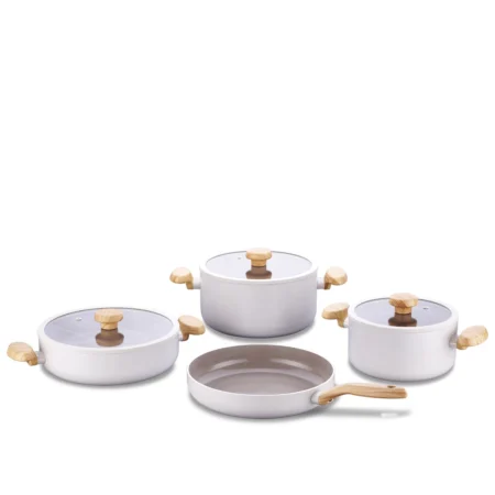 سرویس قابلمه 7 پارچه سرامیک وانیلی میا کرکماز 3851-1 | لوازم خانگی ایران