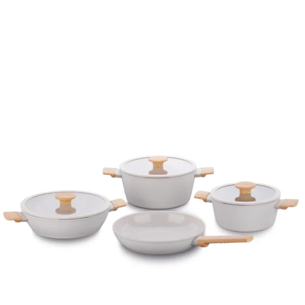 سرویس قابلمه 7 پارچه سرامیک وانیلی سراویتا کرکماز 2793 | لوازم خانگی ایران